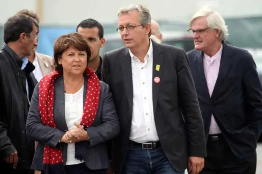 En visite à la Fête de l’Humanité samedi, Martine Aubry a salué Pierre Laurent et Jean-Luc Mélenchon.