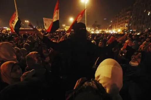 Des manifestants, place Tahrir au Caire en Egypte, le 22 novembre 2011.