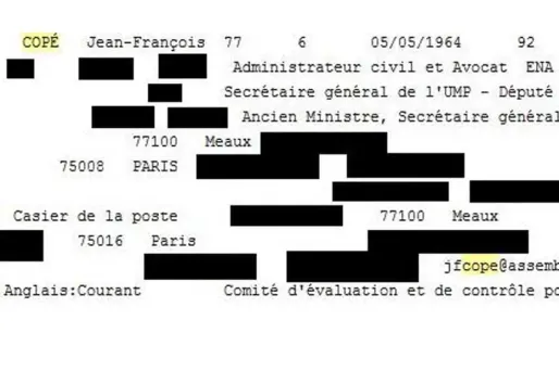 Les données personnelles du secrétaire général de l'UMP Jean-François Copé ont notamment été piratées