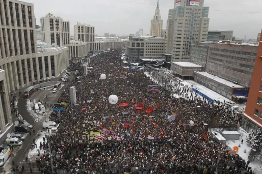 Parmi les slogans scandés par les manifestants : "la Russie sans Poutine"