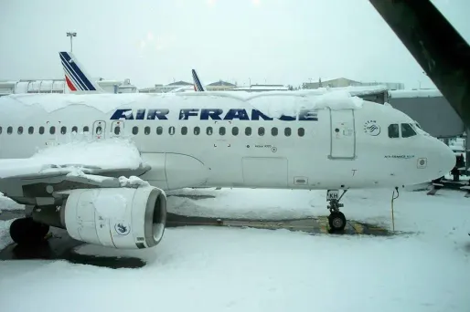 Vols annulés, retardés, voyageurs a héberger... La neige aurait coûté entre 25 et 35 millions d'euros à Air France, selon son directeur général.