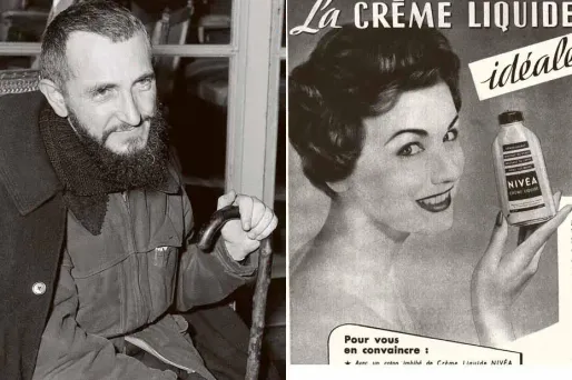 Nivea, l’abbé Pierre et un verre de lait !