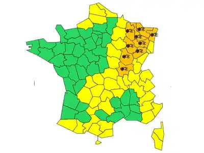Alerte orange aux pluies et au verglas dans le nord-est