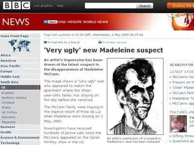 Maddie : la BBC révèle le portrait robot d’un nouveau suspect