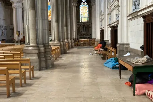 Des mineurs isolés dorment depuis vendredi dernier dans une église de Lyon.