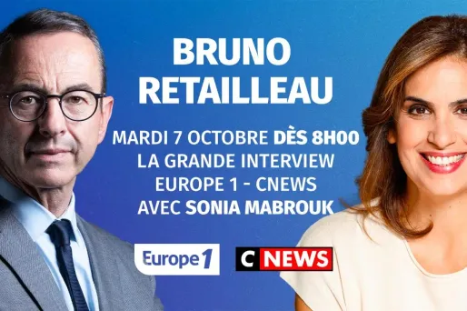 Bruno Retailleau invité exceptionnel de Sonia Mabrouk dans La Grande interview mardi à 8h