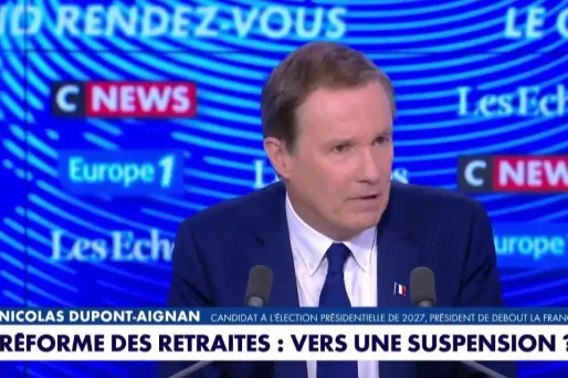 «La suspension de la réforme des retraites n'est pas un drame», juge Nicolas Dupont-Aignan