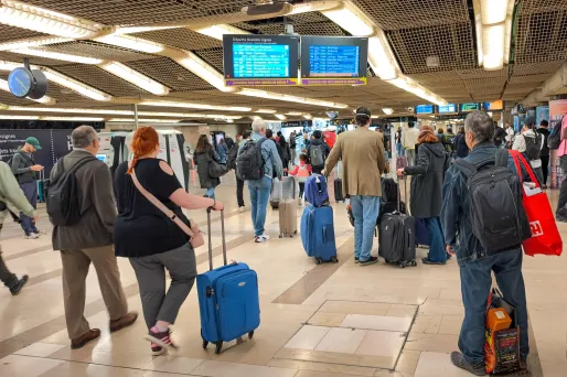 Des TGV sont supprimés à la gare de Lyon à Paris.