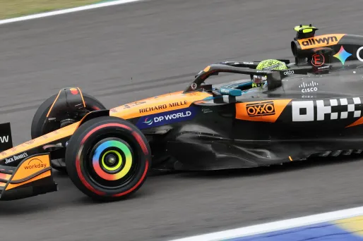 La monoplace de Lando Norris a été la plus rapide au Grand Prix du Brésil.