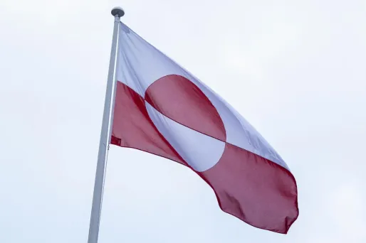 Drapeau du Groenland (Illustration).