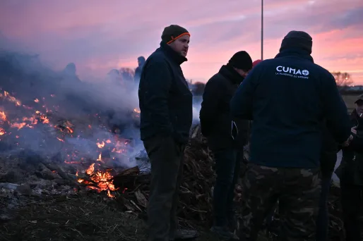 Mobilisation des agriculteurs au port du Havre