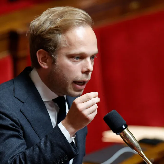 Le député UDR Charles Alloncle à L'Assemblée nationale.
