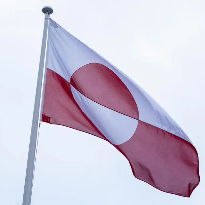 Drapeau du Groenland (Illustration).