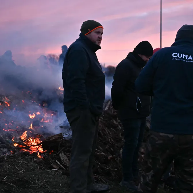 Mobilisation des agriculteurs au port du Havre