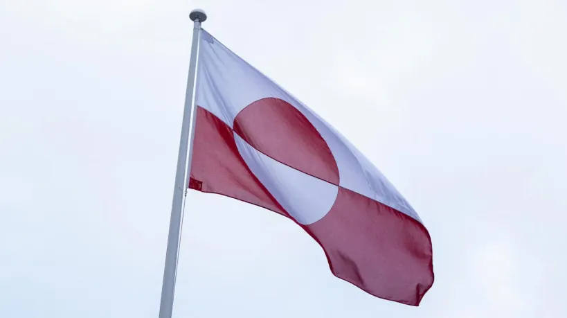 Drapeau du Groenland (Illustration).