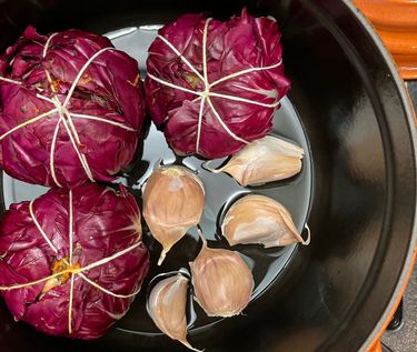 Paupiettes de trévise de Sonia Ezgulian.