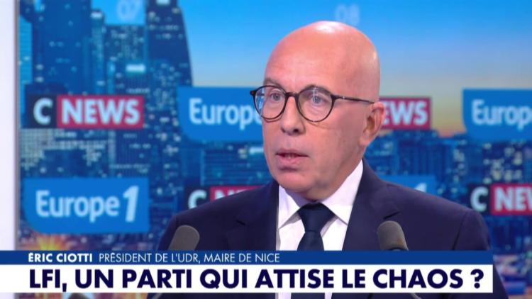 Présidentielle 2027 : «Si LFI arrivait au pouvoir, on basculerait dans un régime autoritaire», prévient Éric Ciotti